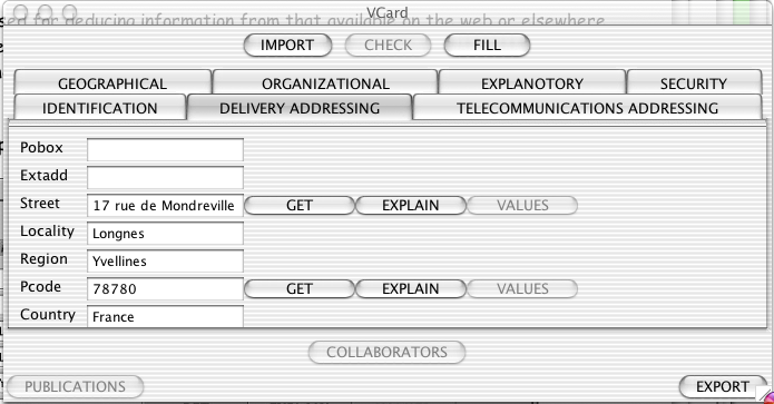  [ GUI for vCards ] 
