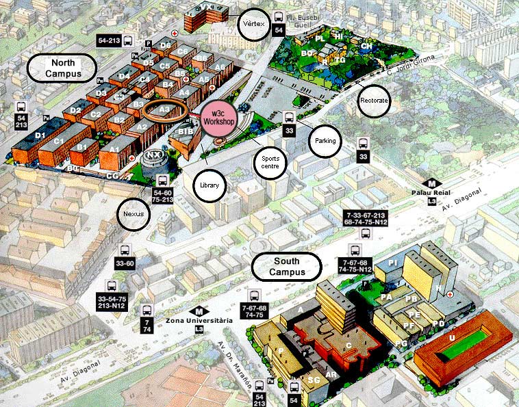 Plan of UPC campus