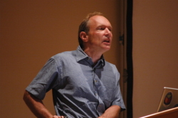 TimBL keynote. Photo Credit: Kaz Ashimura