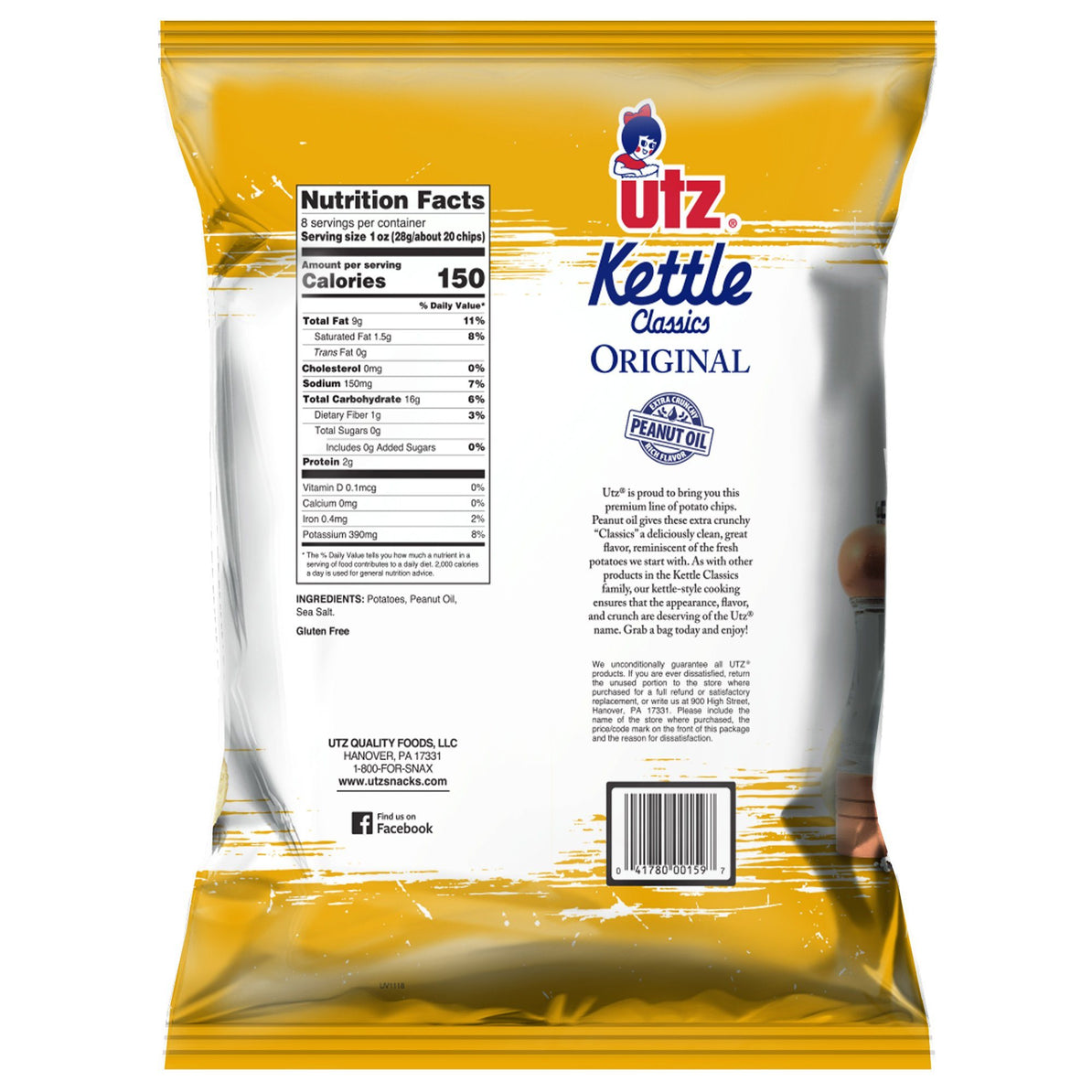 The Back of the bag of chips
