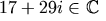 17+29i \in \mathbb{C}