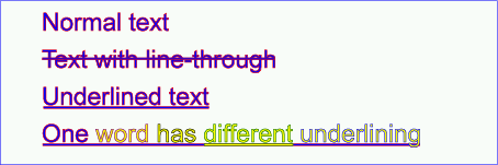 Example textdecoration01 - simple text on a path