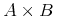 {{A}\unicode{215}{B}}