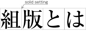 Figure 1-8 Example of solid setting in horizontal composition