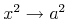 {\msup{x}{{2}}\unicode{8594}\msup{a}{{2}}}