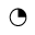 CIRCLE WITH UPPER RIGHT QUADRANT BLACK