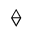 LOZENGE DIVIDED BY HORIZONTAL RULE