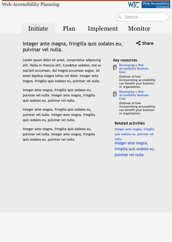 Version 2 for Planning activity page.