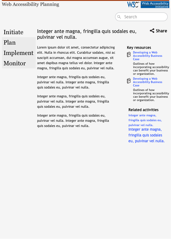 Version 3 for Planning activity page.